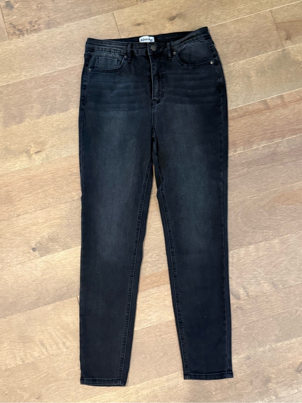 Abound Black Washed Skinny Jeans Women’s Size 31 High Rise Stretch Denim